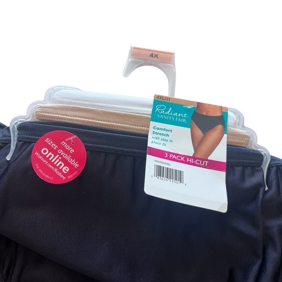 Vanity Fair Hi-Cut Briefs Set of Three 4X or 11 - Picture 2 of 3